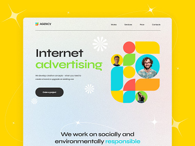 Web Advertising Agency / Hero screen agency design digitalbutlers graphic design inspiration typography ui