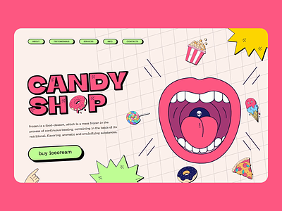 Candy Shop / Hero Screen Animation animation candy design digitalbutlers inspiration motion graphics old style