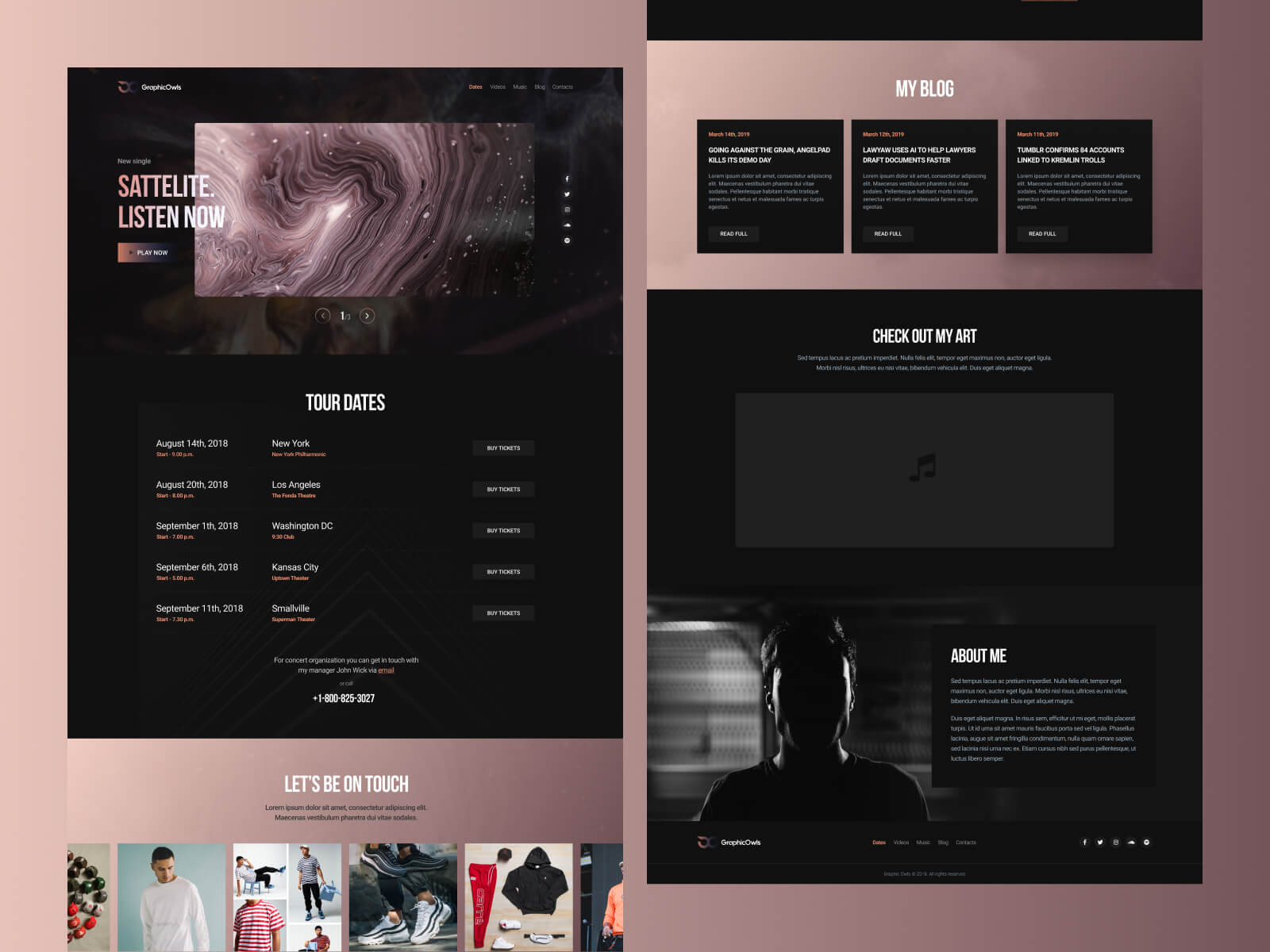 Free Webflow Template for Music Artist + Blog / TEMPLATES by Digital ...