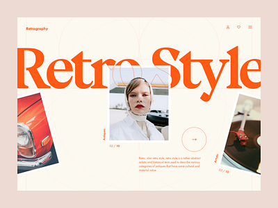 Retro Style / Main Screen design digitalbutlers fashion graphic design illustration inspiration minimal red retro style ui vintage