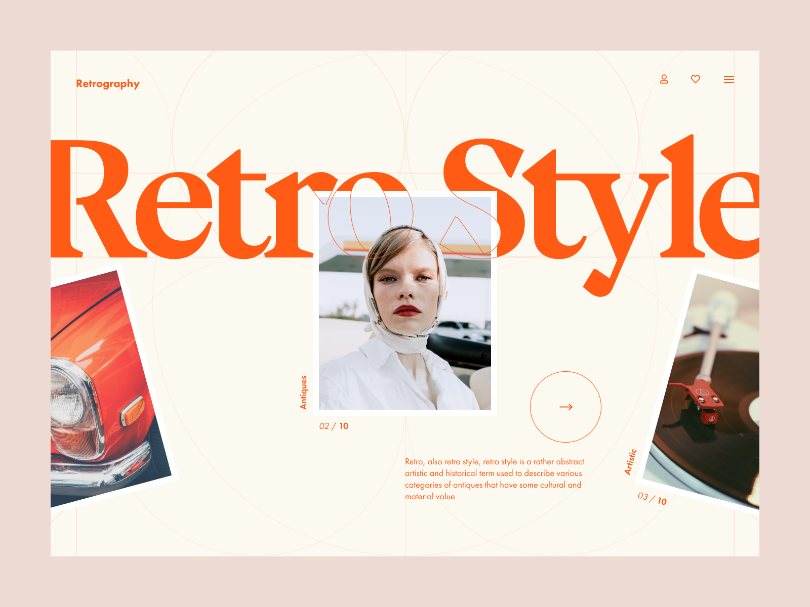 Retro Style / Main Screen by Digital Butlers on Dribbble