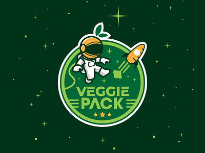 Astroveggie art astronaut branding carrot character design design fruit logo orange space spaceman star stars vector vegetable vegetarian