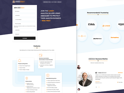Landing Page Design for Sass company
