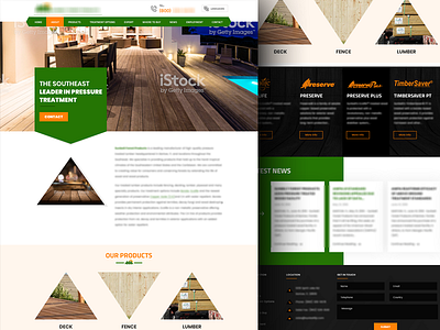 Wood Home Page green homepage homepage design mockup wood