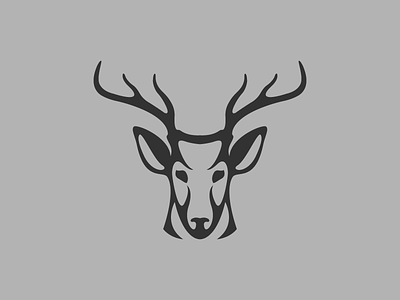 Deer Head animal deer icon logo mark nature wild