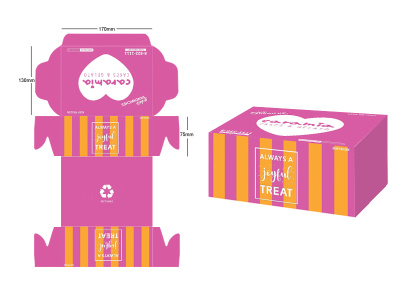 box design for a gelato sandwich packaging