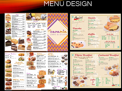 various menu designs