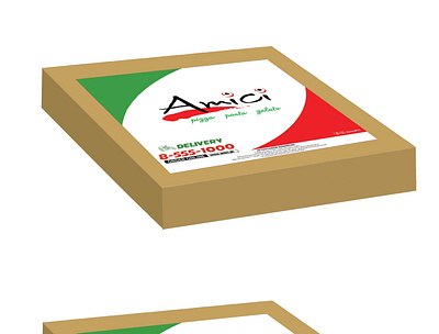 Pizza box packaging design branding design illustration