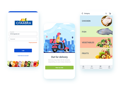 Grocery shopping App UI