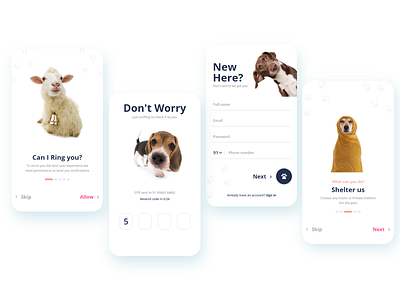 Pet App UI app branding design petapp ui ux