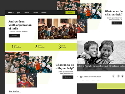 Kids NGO website branding design ui ux webapp website