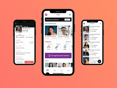 Lawyer App UI advocate app branding design lawyer ui ux