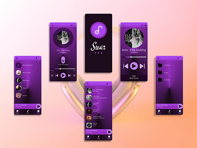 Swar Music Player app figma firstshot music player offline music player ui ux