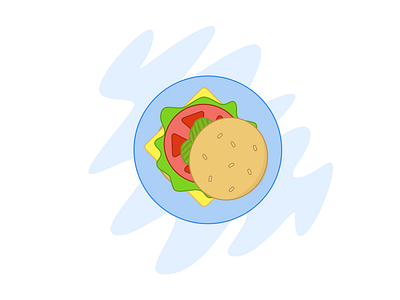 Who's hungry? burger food illustration