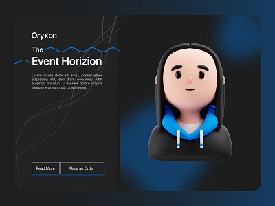 Oryxon - Landing Page dark dark mode landing ui web web design website
