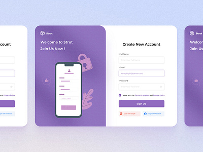 Sign Up Page Ui design by it's haghighi🤟🏿 on Dribbble