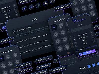 Metaverse Game , Panel Design figma game gamepanel menu metaverse nft nftart panel ui uiux ux