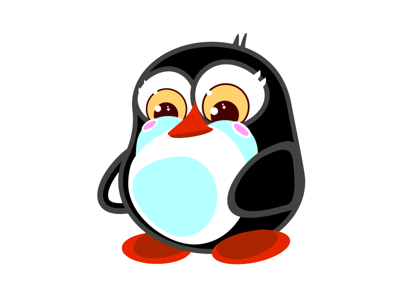 Pingvik character illustration sticker