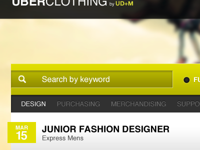 Rebound of Tres Chic clean fashion search ui