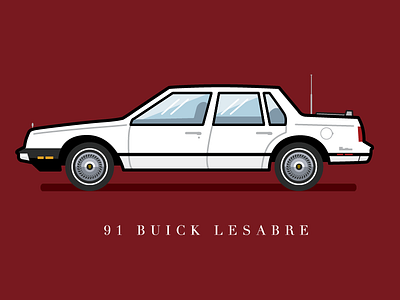 My First Car: 91 Buick LeSabre car illustration