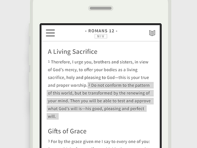 A Bible App - Scripture view/highlight app bible content devotional image ios iphone