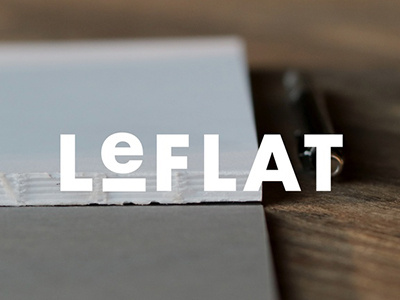 LeFLAT Logo + Product design kickstarter logo notebook product design