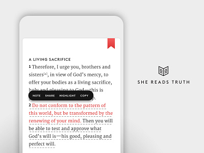 She Reads Truth v2 - Sprint 2: Bible Tools ui tools mobile bible app