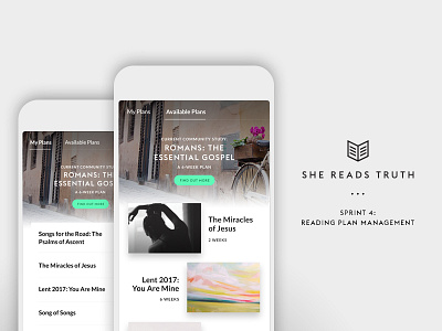 She Reads Truth v2 - Sprint 4: Reading plan management ui tools mobile bible app