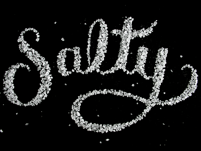 Salty Hand Lettering art direction foodtype hand lettering handdrawn type handlettering lettering typography