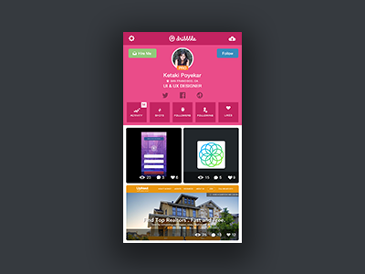 User Profile - Daily UI #006 006 app collectui dailyui day6 dribbble sketch ui user profile