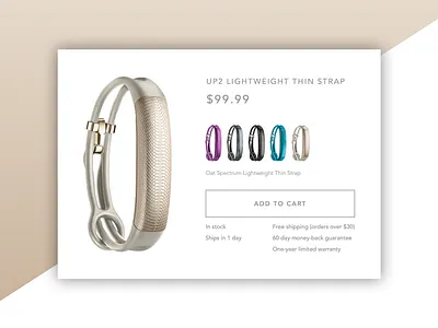 E-Commerce Shop (Single Item) - Daily UI #012 012 collectui dailyui day12 e commerce shop jawbone sketch ui up2