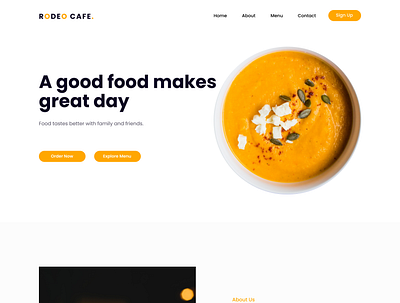 Restaurant Landing Page design figma minimal ui ui design ux ux ui ux design web web design