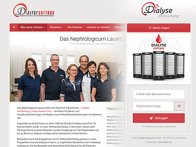 Dialyse Cottbus boxed dialyse health responsive webdesign