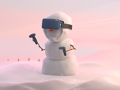 VR Snowman reality snow snowman virtual vr