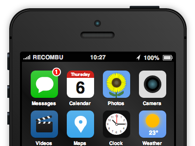 iPhone 5S & iOS 7 concept made from CSS css html ios7 iphone 5s