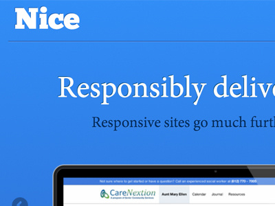 NiceUX Homepage typography ui