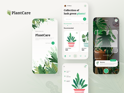 Nursery App - iOS card clean design garden green ios minimal mobile nursery plant