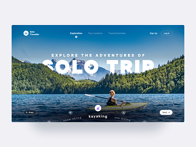 Solo Traveller agency design destinations explore illustrations solotravellers thepotatostudio travel booking ui ux website world