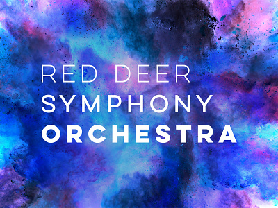 Red Deer Symphony Orchestra color logo music orchestra sans serif splash symphony vibrant
