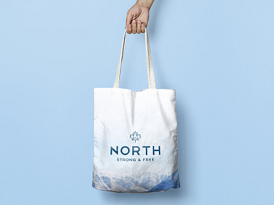 North Tote Bag canadian maple leaf mountains north tote