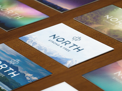 North Business Cards business cards canadian maple leaf mountains north