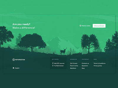 Reforestum footer! desktop footer forest illustration interface reforestum significa ui ux