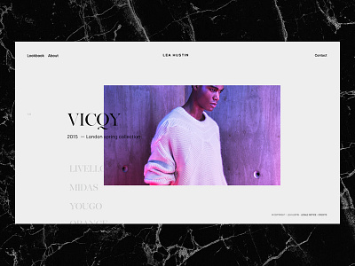 V1 — concept Lookbook art direction concept design fashion ui ux webdesign website