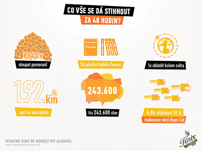Fénix infographics clean czech infographics orange pkart yellow
