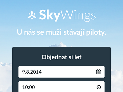 Skywings blue clean clouds czech fly identity pkart plane