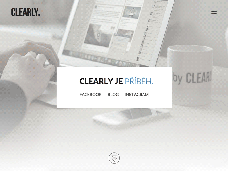 Clearly landing animated animation blue clear clearly czech design grayscale idea social story technology