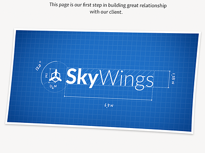 Skywings Logo blue blueprint czech logo plane