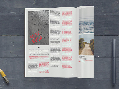 Magazine billingual czech desaturated discover magazine offline red typo typography
