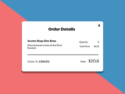 Daily UI 017 017 daily dailyui email interface minimal receipt ui ux