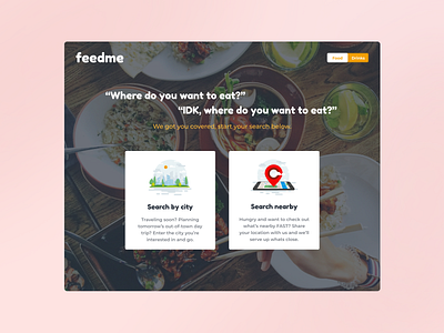 FeedMe App - UI Design ui web design